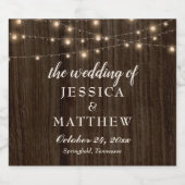 Rustieke boerderij Twinkling Lights Bier Etiket (Enkel label)