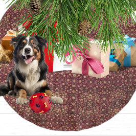 Rustieke boerderij wollen tapijt patroon Kerstmis Kerstboom Rok