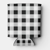 rustieke boerderij zwart wit buffel geruite feestj blikjeskoeler (Voorkant)