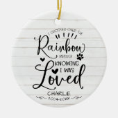 Rustieke boerderijkat of hond aandenken aan huisdi keramisch ornament (Voorkant)