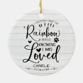 Rustieke boerderijkat of hond aandenken aan huisdi keramisch ornament (Achterkant)