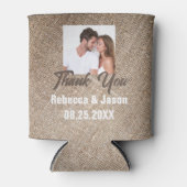 rustieke boerlap foto westerne land bruiloft blikjeskoeler (Voorkant)