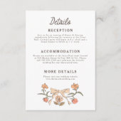 Rustieke Bogen En Bloemen Trouwdetails Informatiekaartje (Voorkant)
