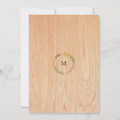 Rustieke Boheemse Bladerkrans op hout Kaart (Achterkant)