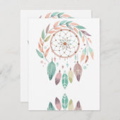 Rustieke Boheemse Droomvanger RSVP Kaartje (Voorkant / Achterkant)