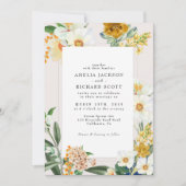 Rustieke Boheemse Wildflower bloementuin bruiloft Kaart (Voorkant)