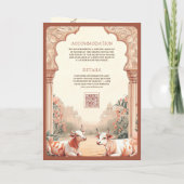 Rustieke Boho Aardse Bloemen Indische Koe bruiloft (Achterkant)