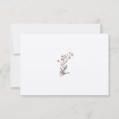 Rustieke Boho Aardse Neutral Wildflower RSVP-kaart RSVP Kaartje (Achterkant)