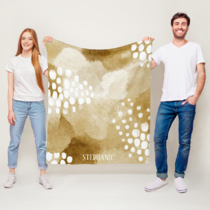 Rustieke Boho Abstracte getextureerde Patroon - Aa Fleece Deken