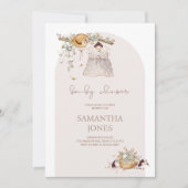 Rustieke Boho Baby shower Invitation Kaart (Voorkant)