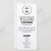 Rustieke Boho Barn bruiloft programma met foto (Voorkant)