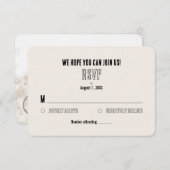 Rustieke Boho Barn Bruiloft RSVP Reactie Kaart (Voorkant / Achterkant)