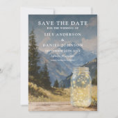 Rustieke Boho Berg Metselwerk Pot Foto Bruiloft Save The Date (Voorkant)