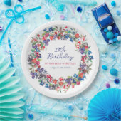 Rustieke Boho Berry Zomer 19e Verjaardag Custom Papieren Bordje (Feest)