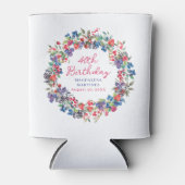 Rustieke Boho Berry Zomer 40e Verjaardag Custom Blikjeskoeler (Voorkant)