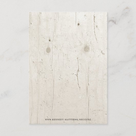 Rustieke Boho Bloem Hoorns Houten Bruiloft  Informatiekaartje (Achterkant)