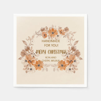 Rustieke Boho Bloem Kerstservetten Servet