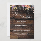 Rustieke Boho Bloem na de Bruiloftsfeestelijkheid Kaart (Voorkant)