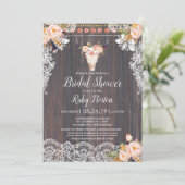 Rustieke Boho Bloemen en String Lights Vrijgezelle Kaart (Staand voorkant)