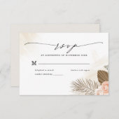 Rustieke Boho Bloemen Terracotta Bruiloft RSVP Kaa (Voorkant / Achterkant)