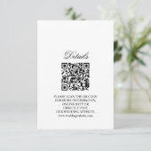 Rustieke Boho Bloemen Trouwkamer Kaarten QR Code RSVP Kaartje (Staand voorkant)