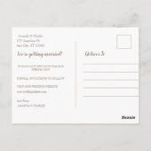 Rustieke Boho bloemenbruiloft Save the Date Briefk Briefkaart (Achterkant)