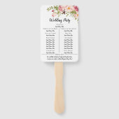 Rustieke Boho bloemenscript bruiloft ceremonie bes Handwaaier (Achterkant)