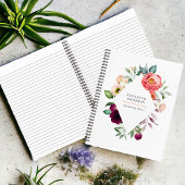 Rustieke Boho Bloemige Waterverf met Uw Naam Notitieboek
