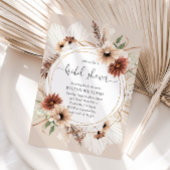 Rustieke Boho Bloemstuk Bruidsdouche Kaart