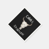 Rustieke Boho Bohemian Koe Bull Verjaardagsfeestje Servet (Hoek)