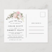 Rustieke Boho Botanische Bruiloft Save the Date Aankondigingskaart (Achterkant)