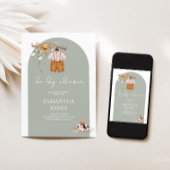 Rustieke Boho Boy Baby shower uitnodiging