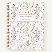 Rustieke Boho Brown Herfst Botanical te doen check Notitieboek (Voorkant)