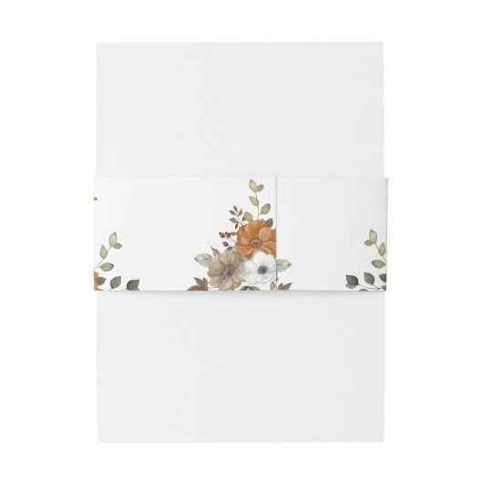 rustieke boho bruiloft buik bands uitnodigingen wikkel (Achterkant Voorbeeld)