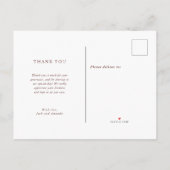 Rustieke Boho Chic Fotobruiloft Dank u Briefkaart (Achterkant)