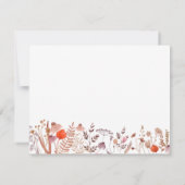 Rustieke Boho Chic Herfst Wildflower Wedding RSVP (Achterkant)