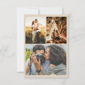 Rustieke Boho Chic Wilde Bloemen Meerdere Foto's T Save The Date (Achterkant)