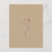 Rustieke Boho Chic Wildflowers Wedding Details Informatiekaartje (Achterkant)