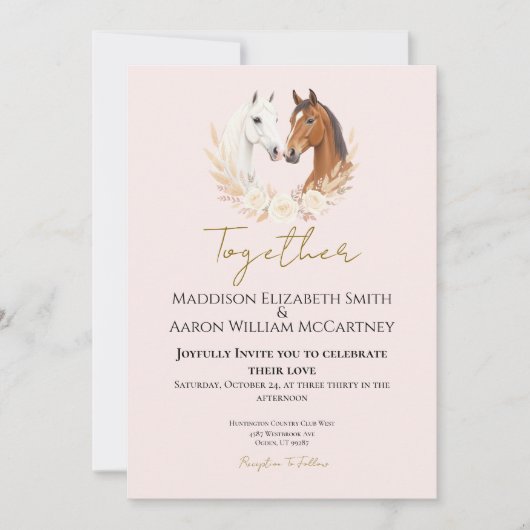 Rustieke Boho Country bruiloft uitnodiging (Voorkant)