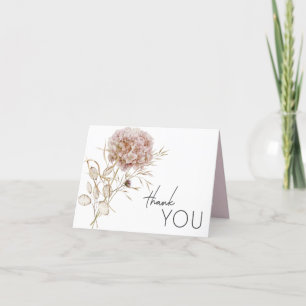 Rustieke Boho Delicate Herfst Wildflower Wedding Bedankkaart