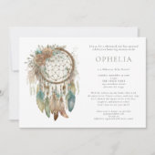 Rustieke Boho Droomvanger Salie Boheemse Baby Show Kaart (Voorkant)