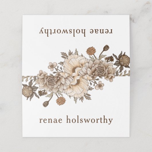 Rustieke boho escort kaarten, Woodland bruiloft (Buitenkant ongevouwen)