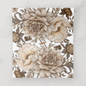 Rustieke boho escort kaarten, Woodland bruiloft (Binnenkant ongevouwen)