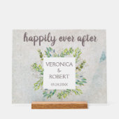 Rustieke Boho Eucalyptus Greenery bruiloft recepti Acryl Bord (Voorkant)