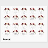 Rustieke Boho Floral Dank u bruiloft gunst Ronde Sticker (Vel)