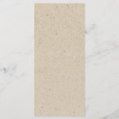 Rustieke Boho Floral Kraft bruiloft Menu (Achterkant)