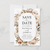Rustieke Boho Floral Wedding Save The Date Kaart (Voorkant)