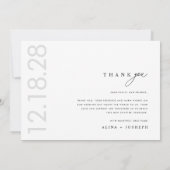 Rustieke Boho foto bruiloft dank je kaart (Achterkant)