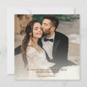 Rustieke Boho foto bruiloft Save the date Uitnodig (Achterkant)