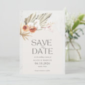 Rustieke Boho Foto Trouw Save The Date (Staand voorkant)